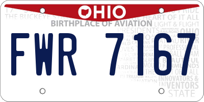 OH license plate FWR7167