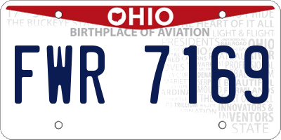 OH license plate FWR7169