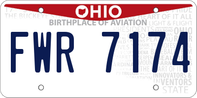 OH license plate FWR7174