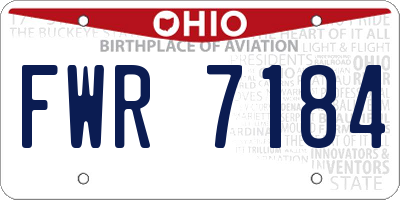 OH license plate FWR7184
