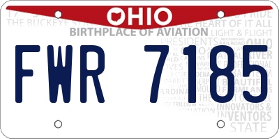 OH license plate FWR7185