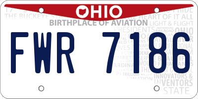 OH license plate FWR7186