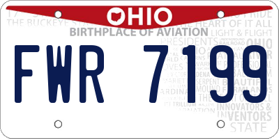 OH license plate FWR7199