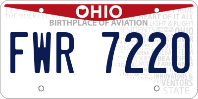 OH license plate FWR7220