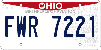 OH license plate FWR7221