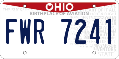 OH license plate FWR7241