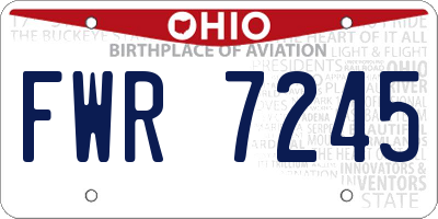OH license plate FWR7245