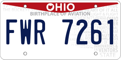 OH license plate FWR7261