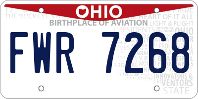 OH license plate FWR7268
