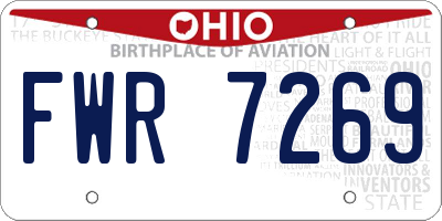 OH license plate FWR7269