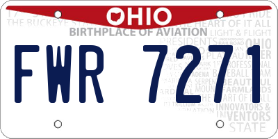 OH license plate FWR7271