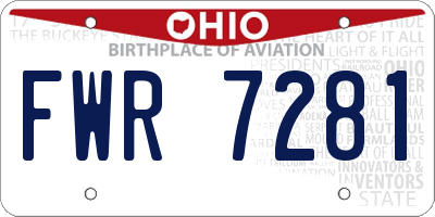 OH license plate FWR7281