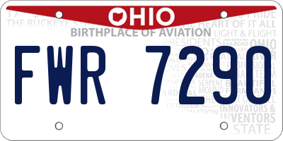 OH license plate FWR7290