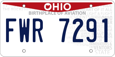 OH license plate FWR7291