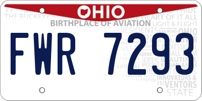 OH license plate FWR7293