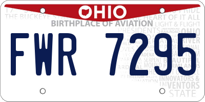 OH license plate FWR7295