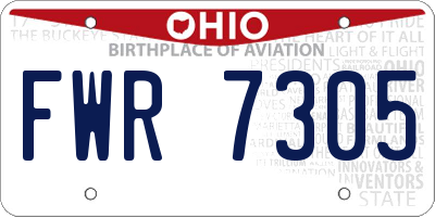 OH license plate FWR7305