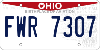 OH license plate FWR7307