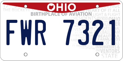 OH license plate FWR7321