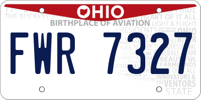 OH license plate FWR7327
