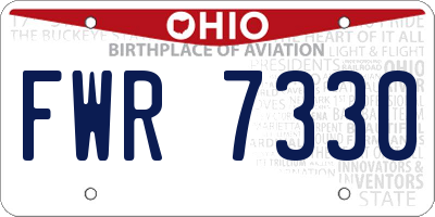 OH license plate FWR7330