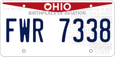 OH license plate FWR7338