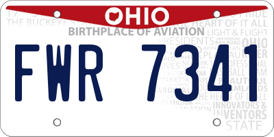 OH license plate FWR7341