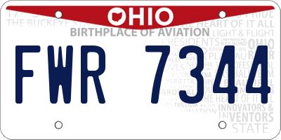 OH license plate FWR7344