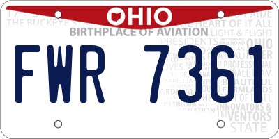 OH license plate FWR7361