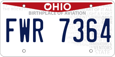 OH license plate FWR7364