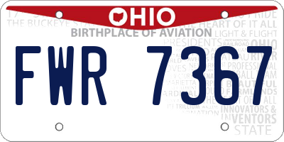 OH license plate FWR7367