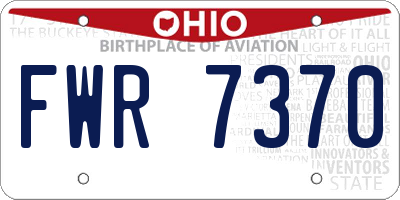 OH license plate FWR7370