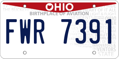 OH license plate FWR7391