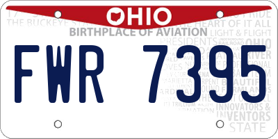 OH license plate FWR7395