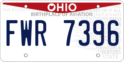 OH license plate FWR7396