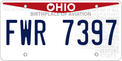 OH license plate FWR7397