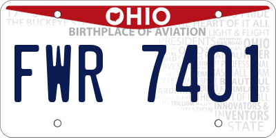 OH license plate FWR7401