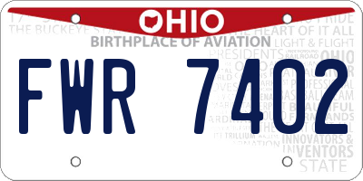 OH license plate FWR7402