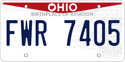 OH license plate FWR7405
