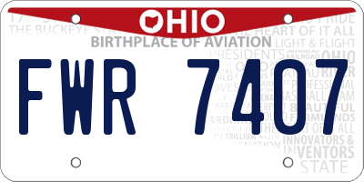 OH license plate FWR7407