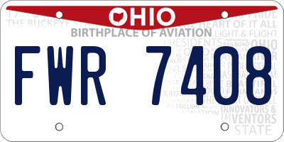 OH license plate FWR7408