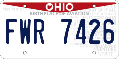 OH license plate FWR7426