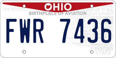 OH license plate FWR7436