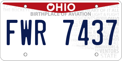 OH license plate FWR7437