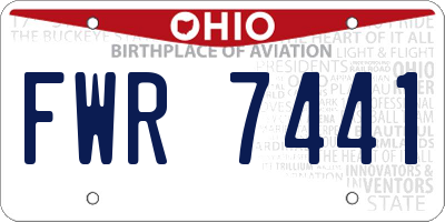OH license plate FWR7441