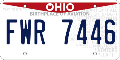 OH license plate FWR7446
