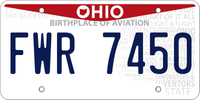 OH license plate FWR7450