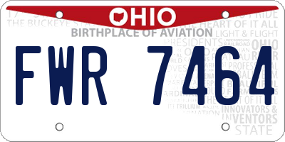 OH license plate FWR7464