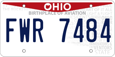 OH license plate FWR7484