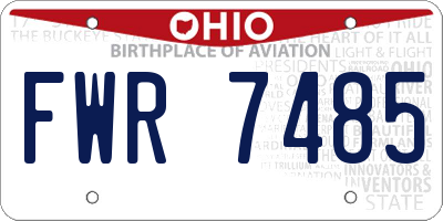OH license plate FWR7485